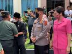 Ketua DPRD Provinsi Jambi, Edi Purwanto sambut kedatangan Pangdam II/Sriwijaya. (Ist)