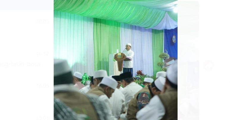 Acara do'a bersama menyambut bulan ramadan di kediaman rumah dinas Gubernur Jambi, Al Haris.