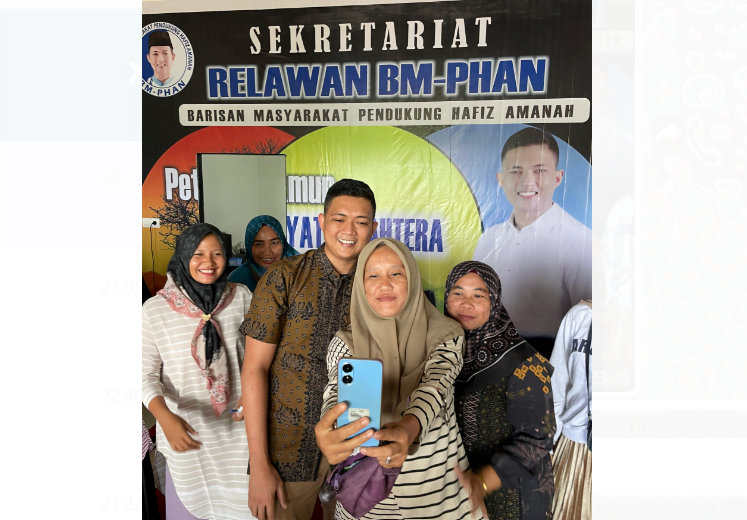 Hafiz Fattah saat bertemu relawan yang tergabung dalam Barisan Masyarakat Pendukung Hafiz Amanah (BM-PHAN) beberapa waktu lalu.