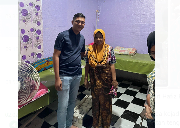 m hafiz fattah saat temui rumna di rumah bersalin.