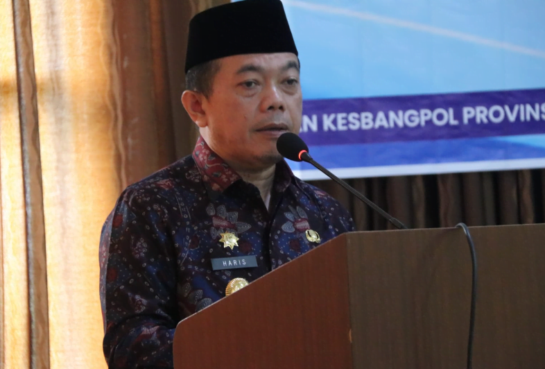 gubernur jambi, al haris pimpin rakor politik se provinsi jambi.