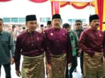 ketua dprd provinsi jambi, edi purwanto saat memasuki ruangan sidang paripurna dprd provinsi jambi.