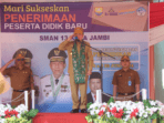 gubernur jambi, al haris saat apel ppdb tahun ajaran 2024 2025 di sman 13 kota jambi....