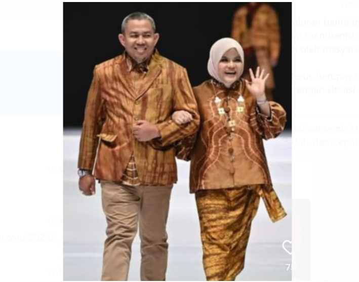 calon walikota jambi h abdul rahman (kiri) beserta istri