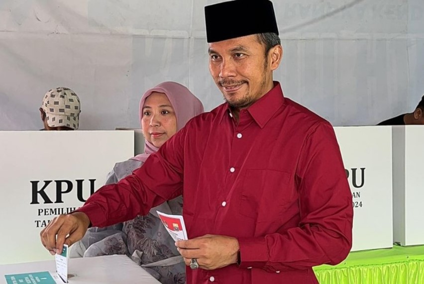 Di TPS tempat angggota DPR RI Dapil Provinsi Jambi Edi Purwanto, memilih, TPS 6 Kenali Besar, Kota Jambi