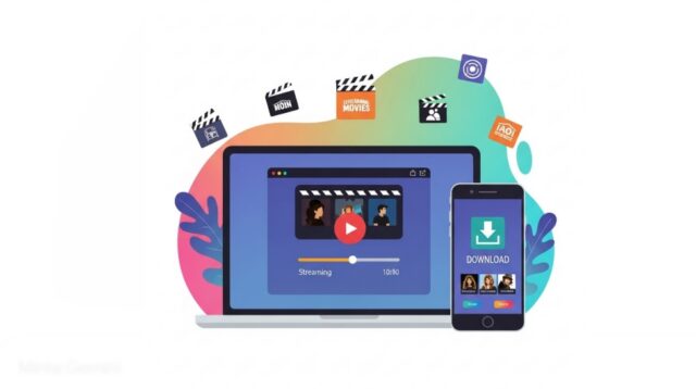 Ilustrasi streaming dan download film. AI/Jambiseru.com