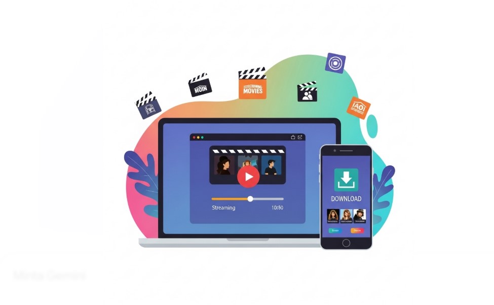 Ilustrasi streaming dan download film. AI/Jambiseru.com