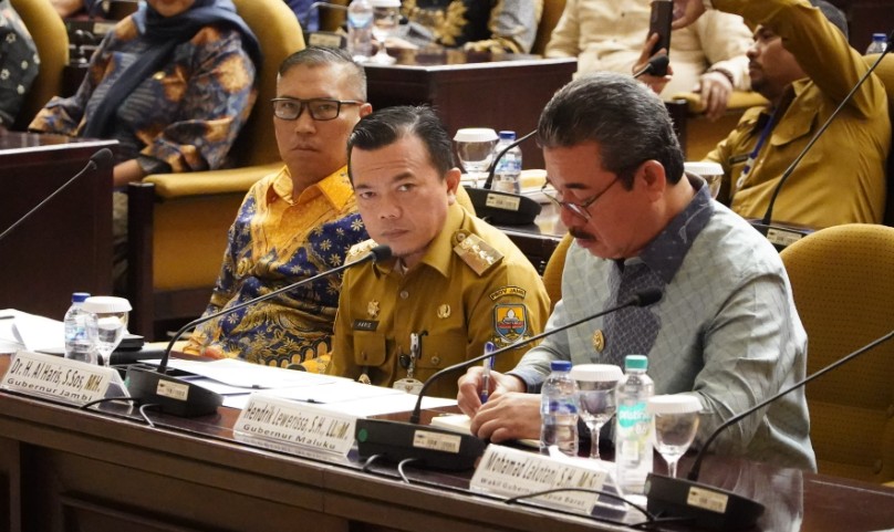 Gubernur Al Haris saat menghadiri acara Diseminasi BULD (Badan Urusan Legislasi Daerah) DPD RI.