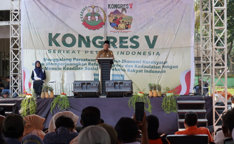 Wagub Sani Dorong Kesejahteraan Petani dalam Kongres V SPI