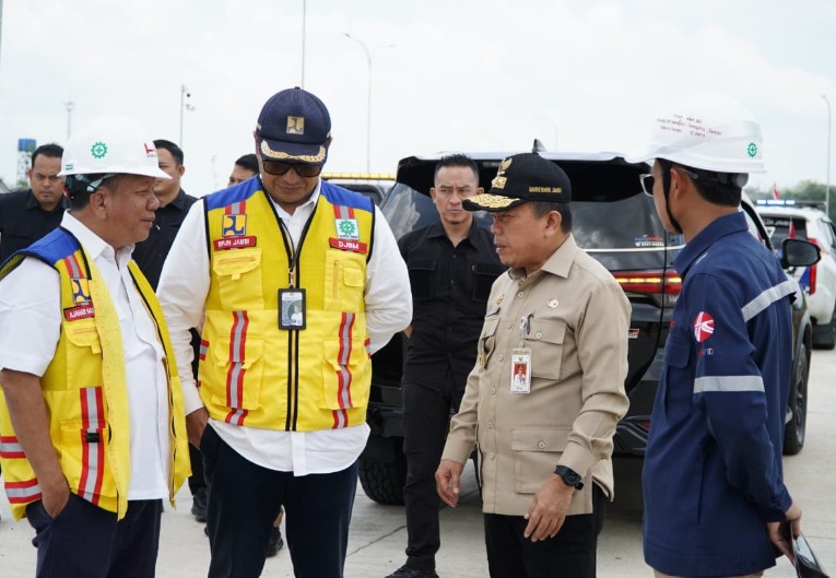 Gubernur Al Haris Tinjau Progres Jalan Tol Pijoan - Sebapo - Bayung Lencir