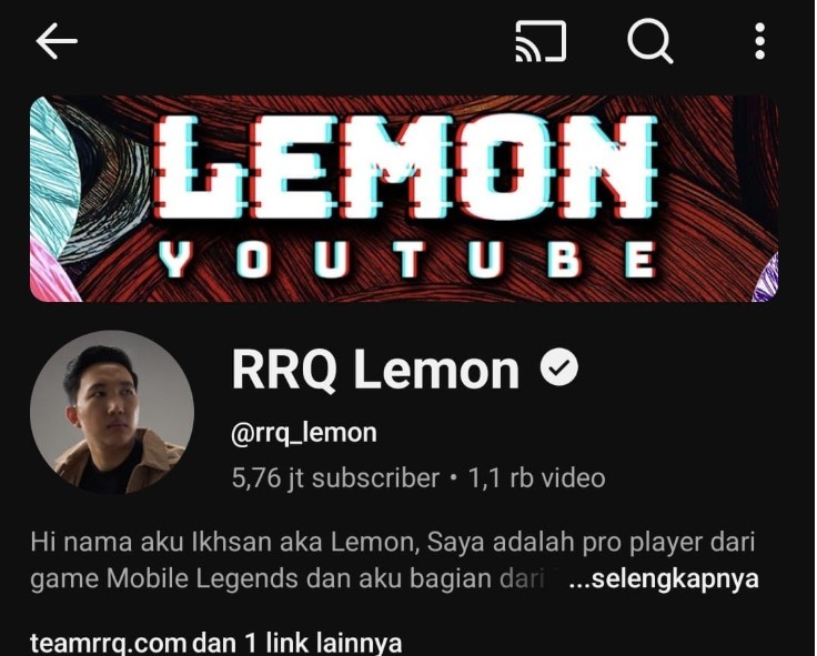 RRQ Lemon YouTube Review: Konten Mobile Legends Paling Berkelas dan Anti Toxic!