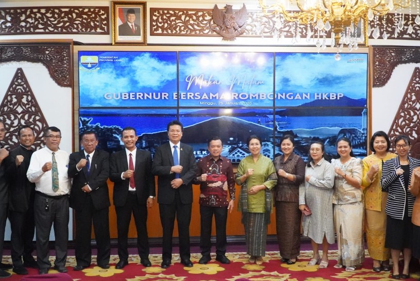 Gubernur Al Haris Ajak Pengurus Gereja HKBP Jambi Perkuat Kerukunan Antar Umat