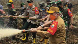 Gubernur Al Haris Bersama Pangdam TIB Turun ke Kawasan Gambut Londerang Padamkan Karhutla